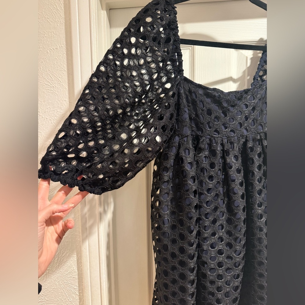 Kimchi Blue Urban Outfitters Black Eyelet Overlay Dress - Picture 7 of 7